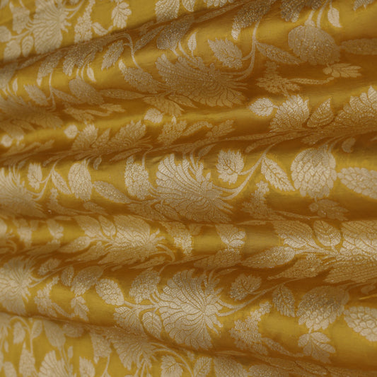 Mustard Color Brocade Fabric
