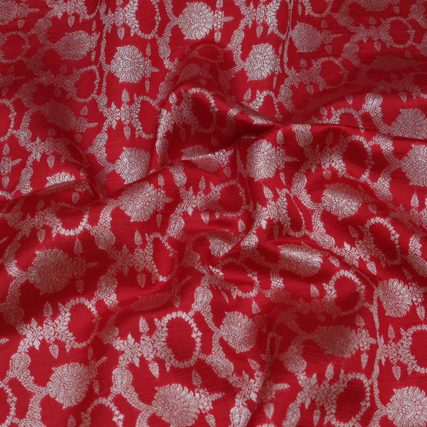 Red Color Brocade Fabric