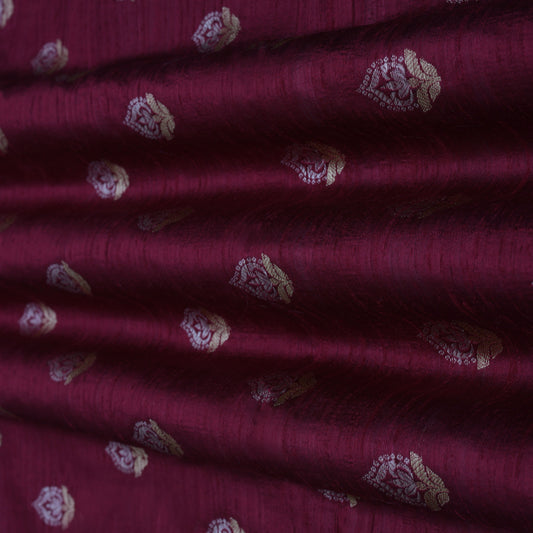 Raw Silk Booti Fabric