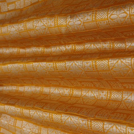 Mustard Color Chaudani brocade Fabric