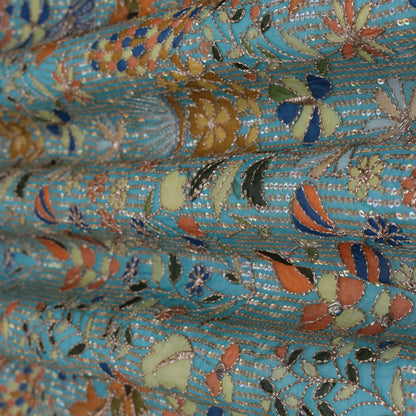 Multi-Color Organza Position Print Embroidery Fabric