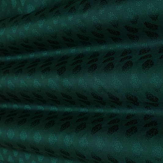 Green Color KATAN BROCADE Fabric