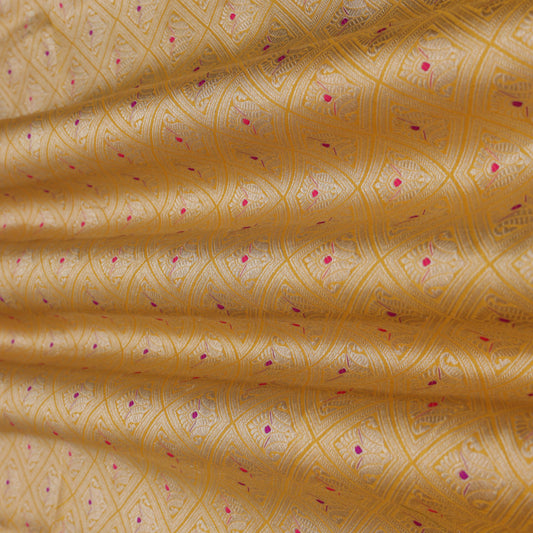 Yellow Color Brocade Fabric