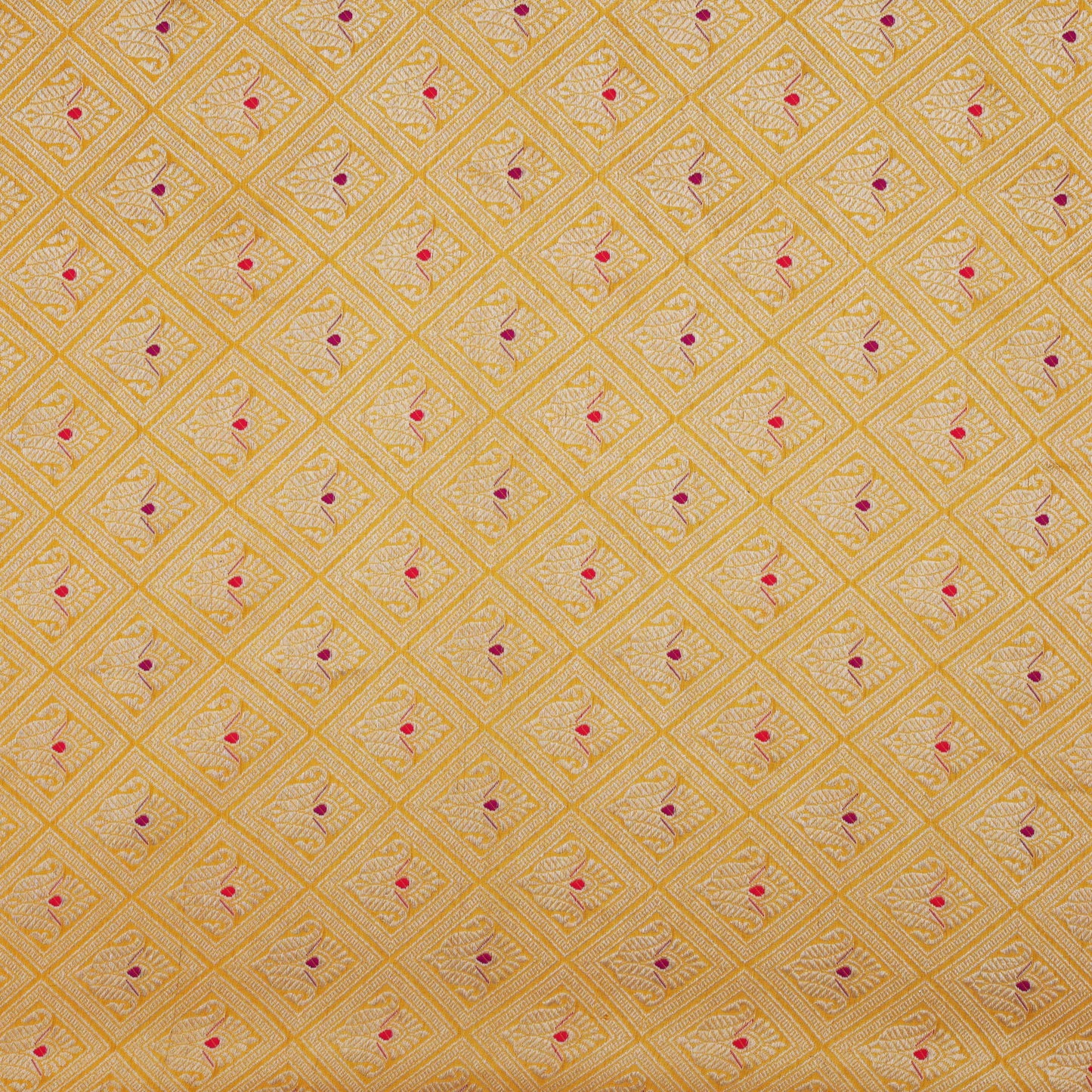 Yellow Color Brocade Fabric