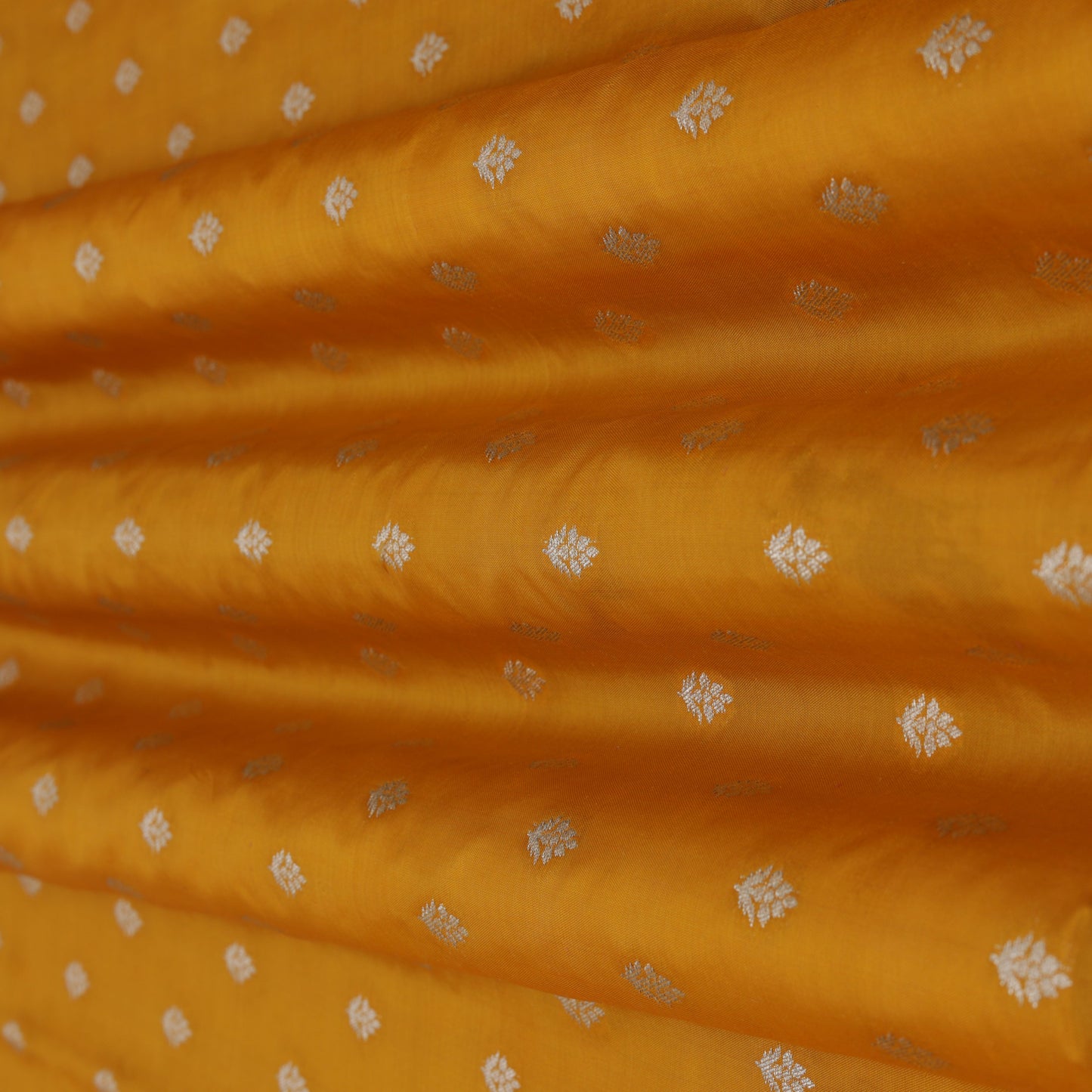 Yellow Color Chinia Silk Brocade Fabric