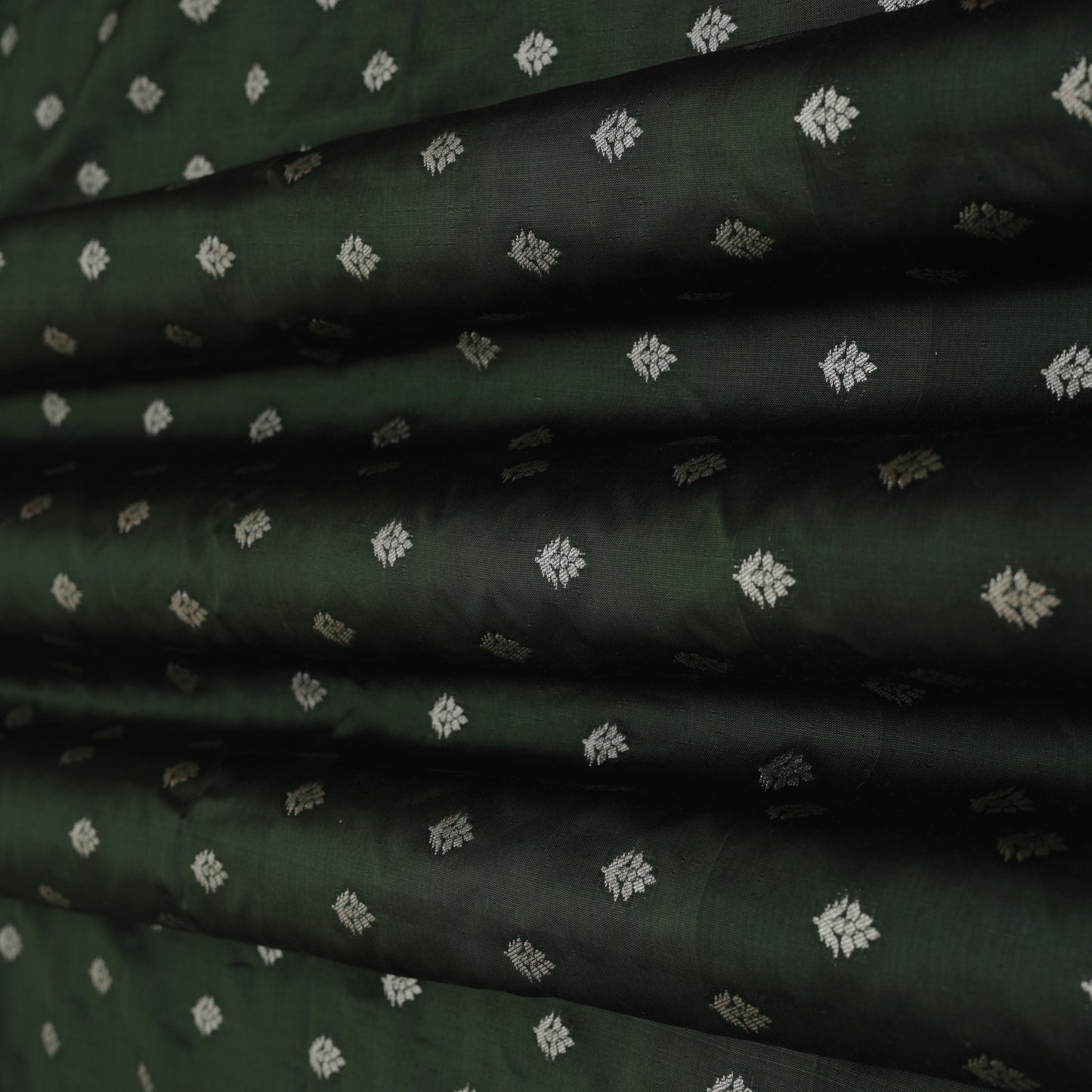 Green Color Chinia Silk Brocade Fabric