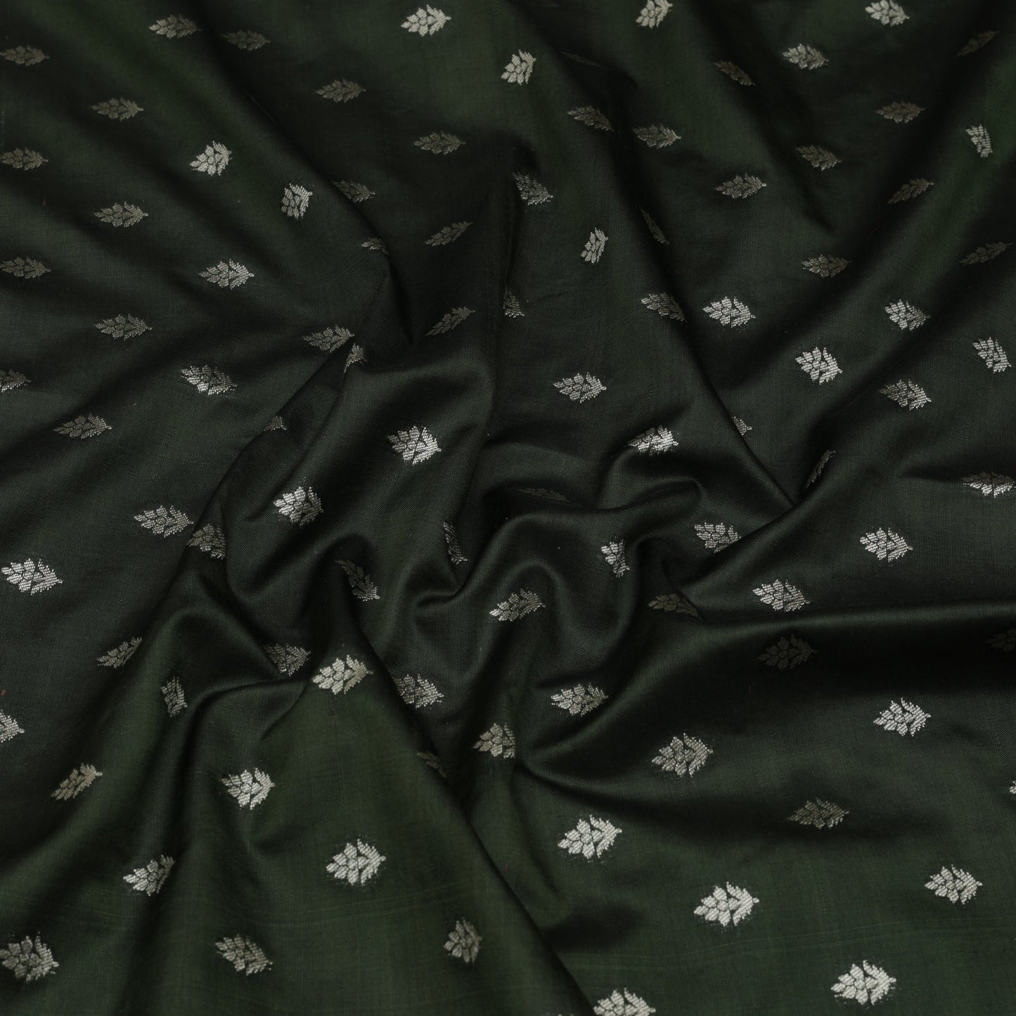 Green Color Chinia Silk Brocade Fabric