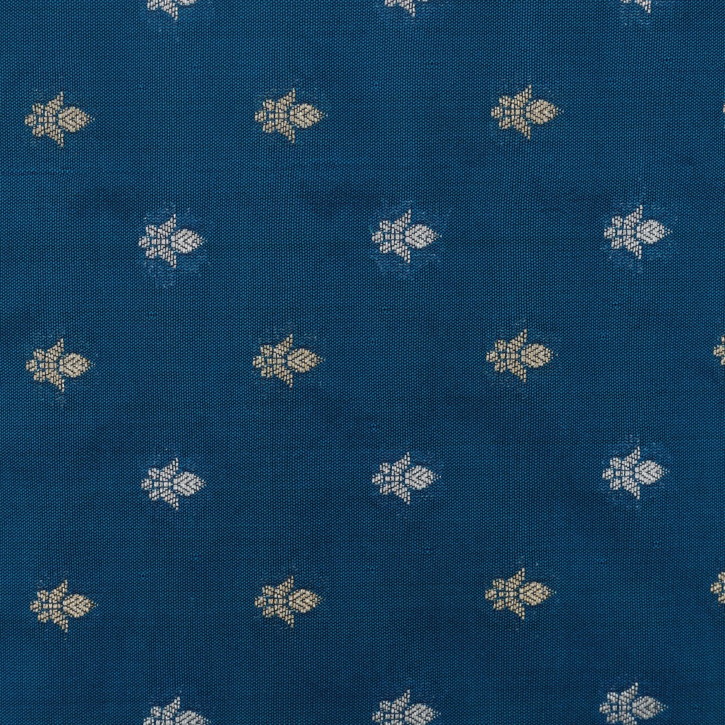 Blue Color Chinia Silk Brocade Fabric