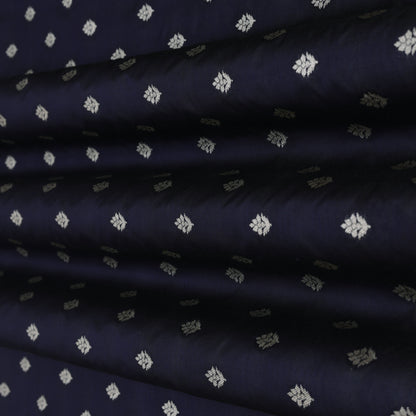 Blue Color Chinia Silk Brocade Fabric