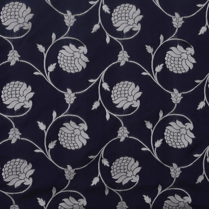 Blue Color Chinia Silk Brocade Fabric