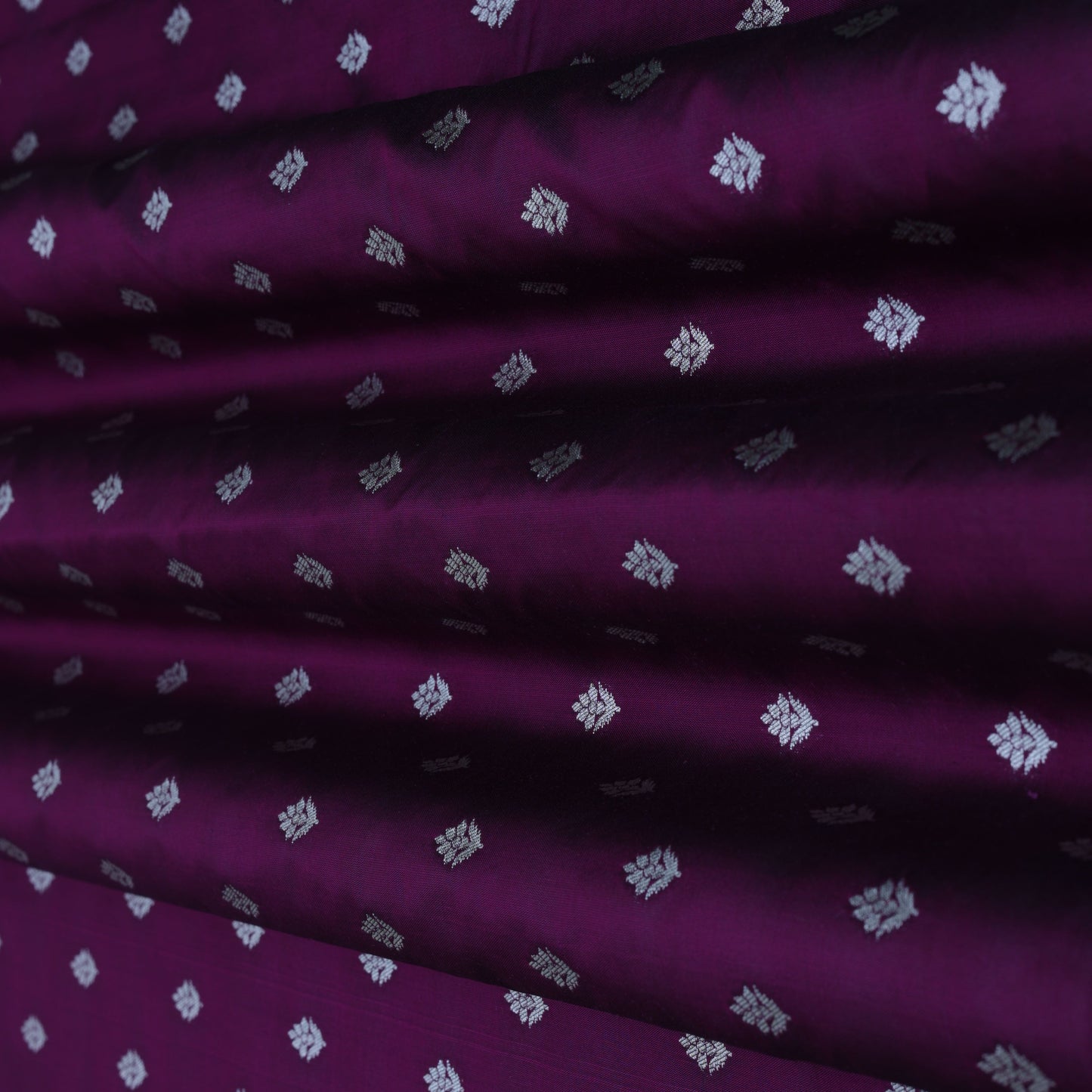 Purple Color Chinia Silk Brocade Fabric