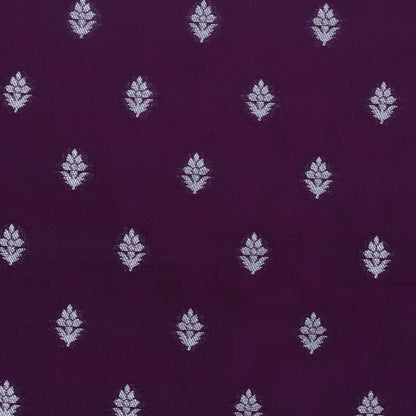 Purple Color Chinia Silk Brocade Fabric