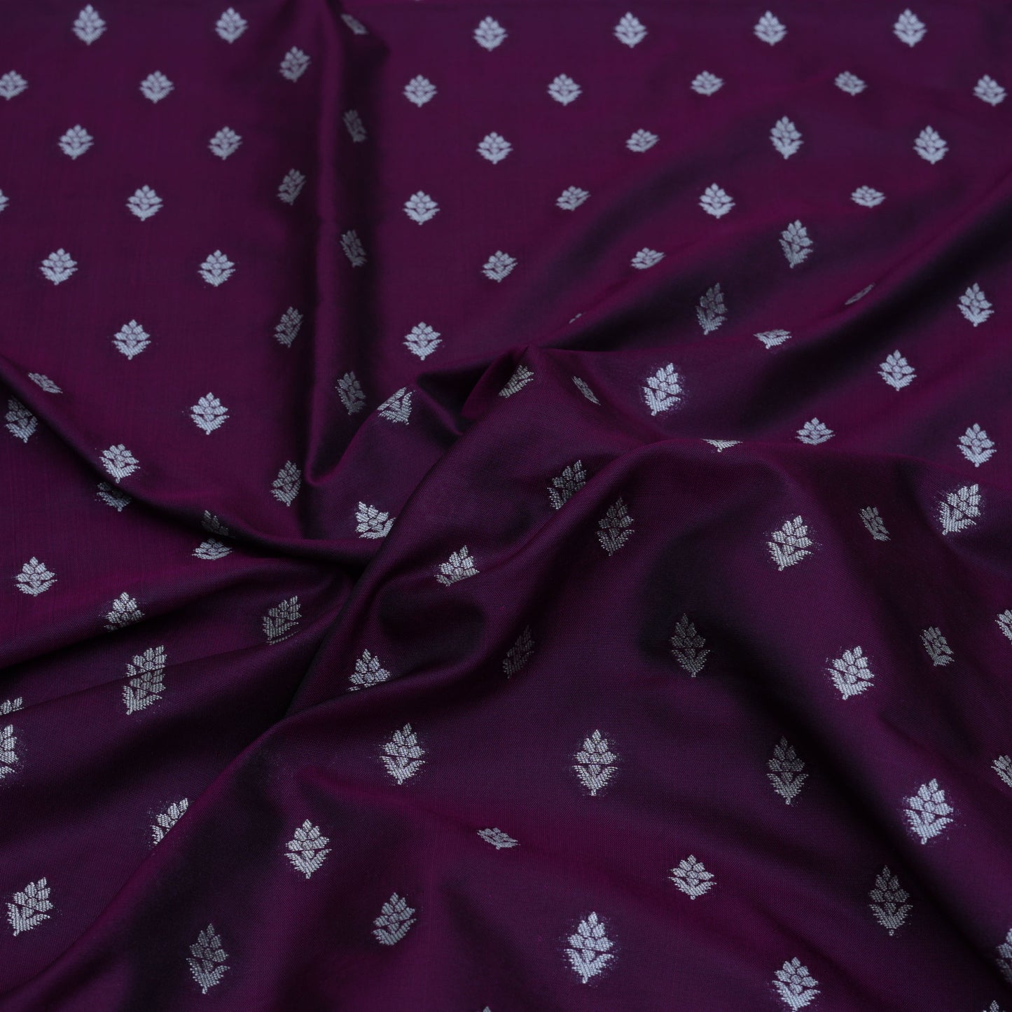 Purple Color Chinia Silk Brocade Fabric