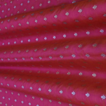 Pink Color Chinia Silk Brocade Fabric