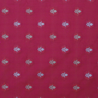 Pink Color Chinia Silk Brocade Fabric