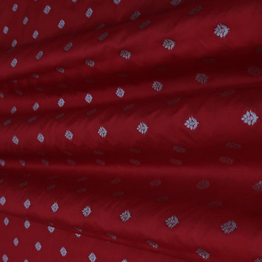 Red Color Chinia Silk Brocade Fabric