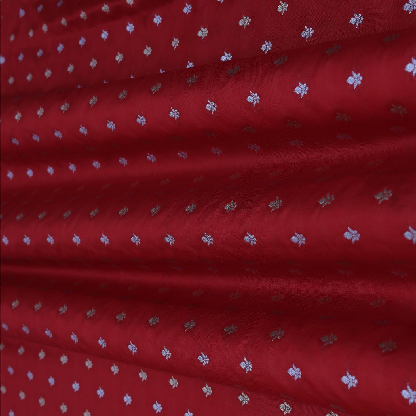 Red Color Chinia Silk Brocade Fabric