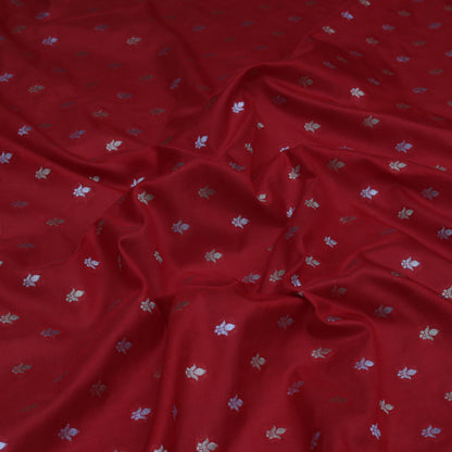 Red Color Chinia Silk Brocade Fabric
