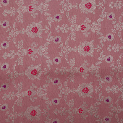 Peach Color Brocade Fabric