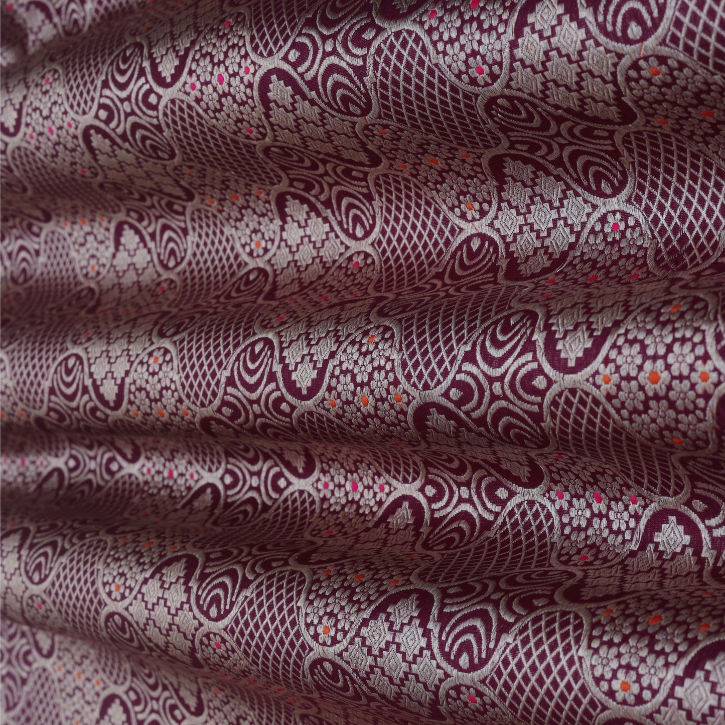 Purple Color Brocade Fabric