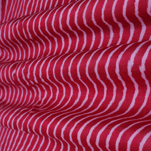 RAW SILK LEHARIYA PRINT Fabric