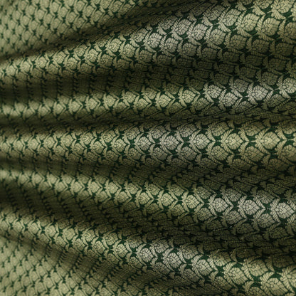 Bottle Green Color Chaudani Brocade Fabric