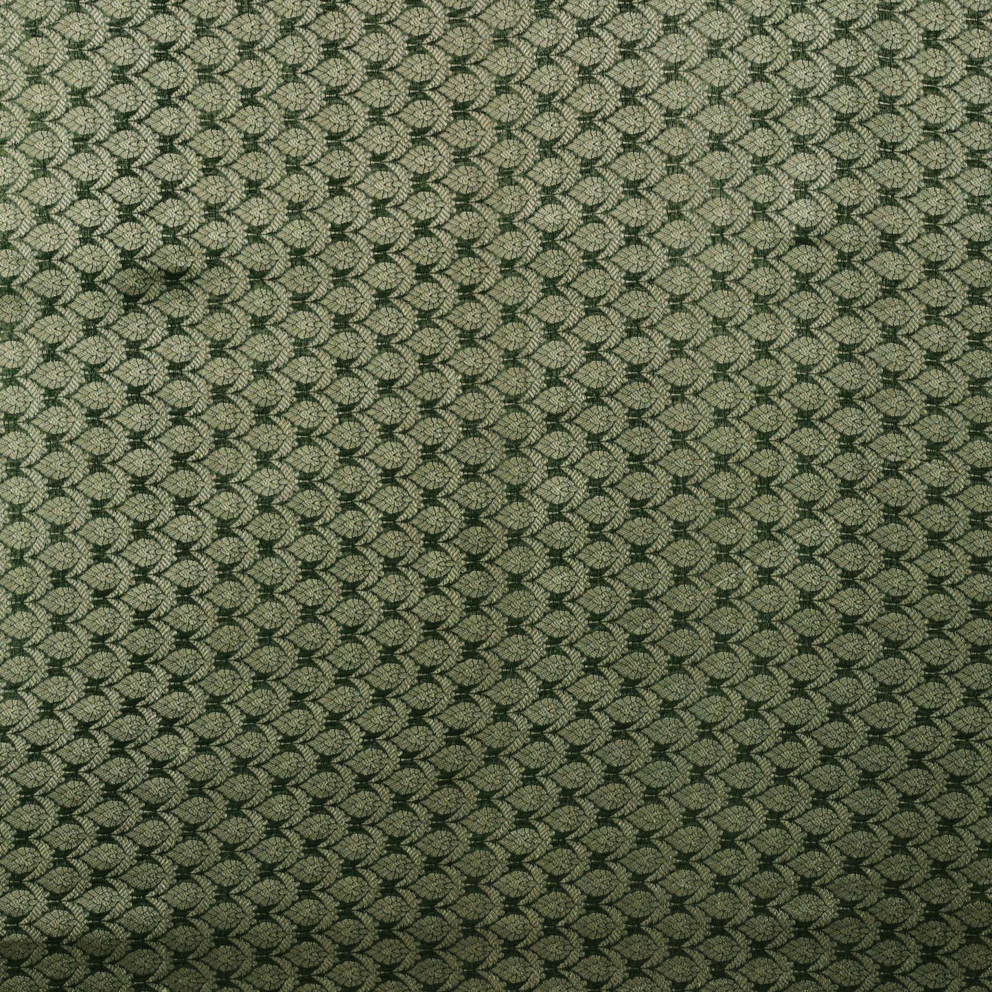 Bottle Green Color Chaudani Brocade Fabric