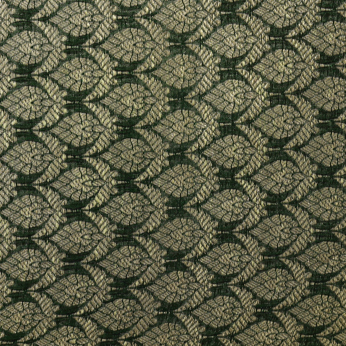 Bottle Green Color Chaudani Brocade Fabric