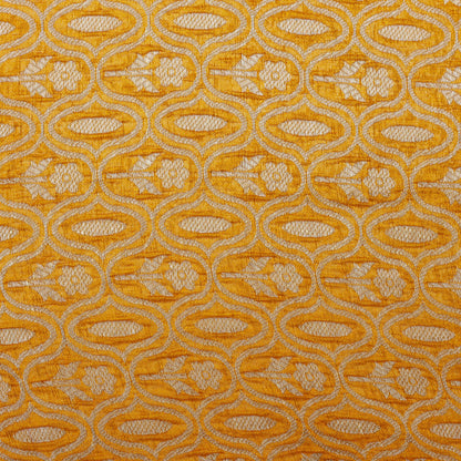 Yellow Color Chaudani Brocade Fabric