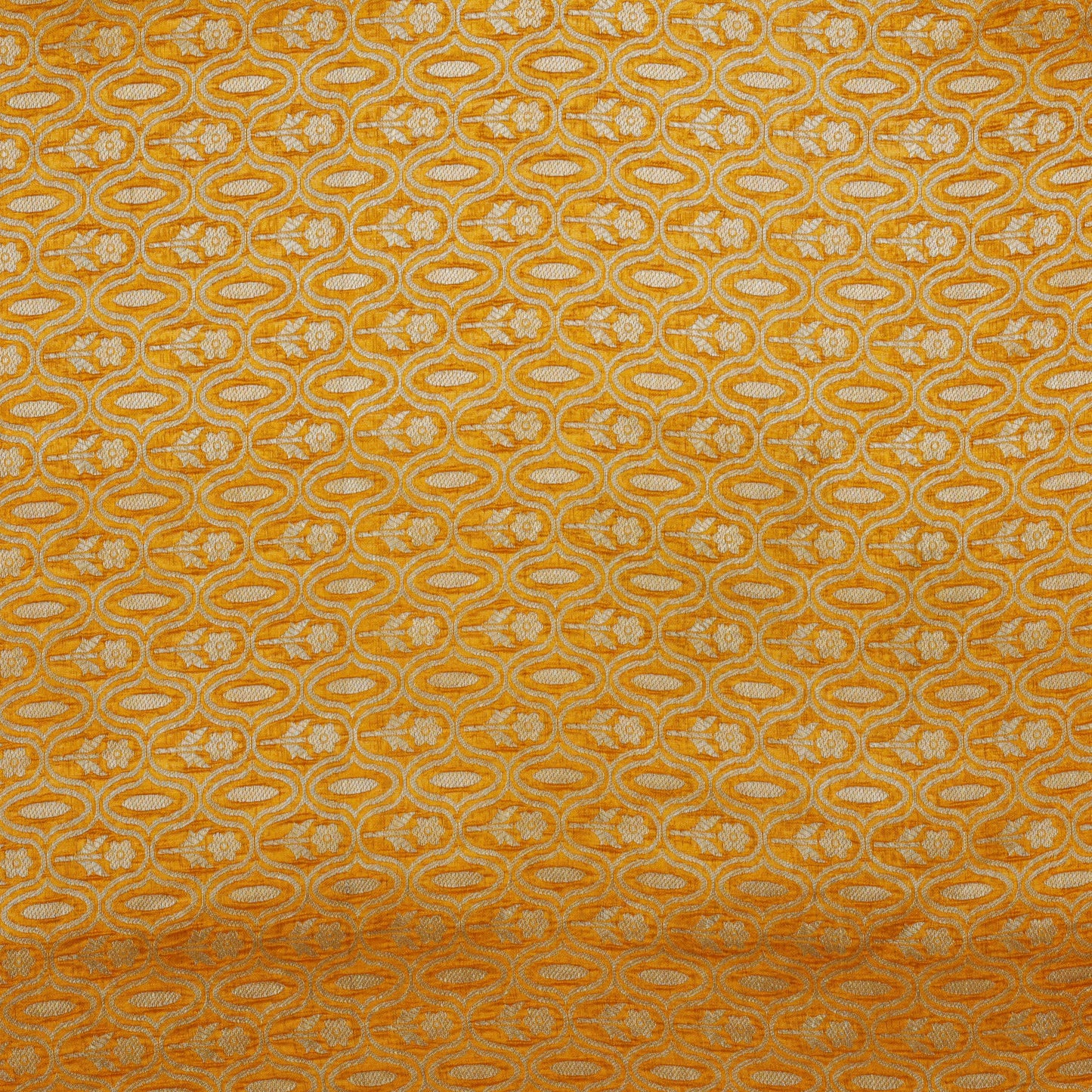 Yellow Color Chaudani Brocade Fabric