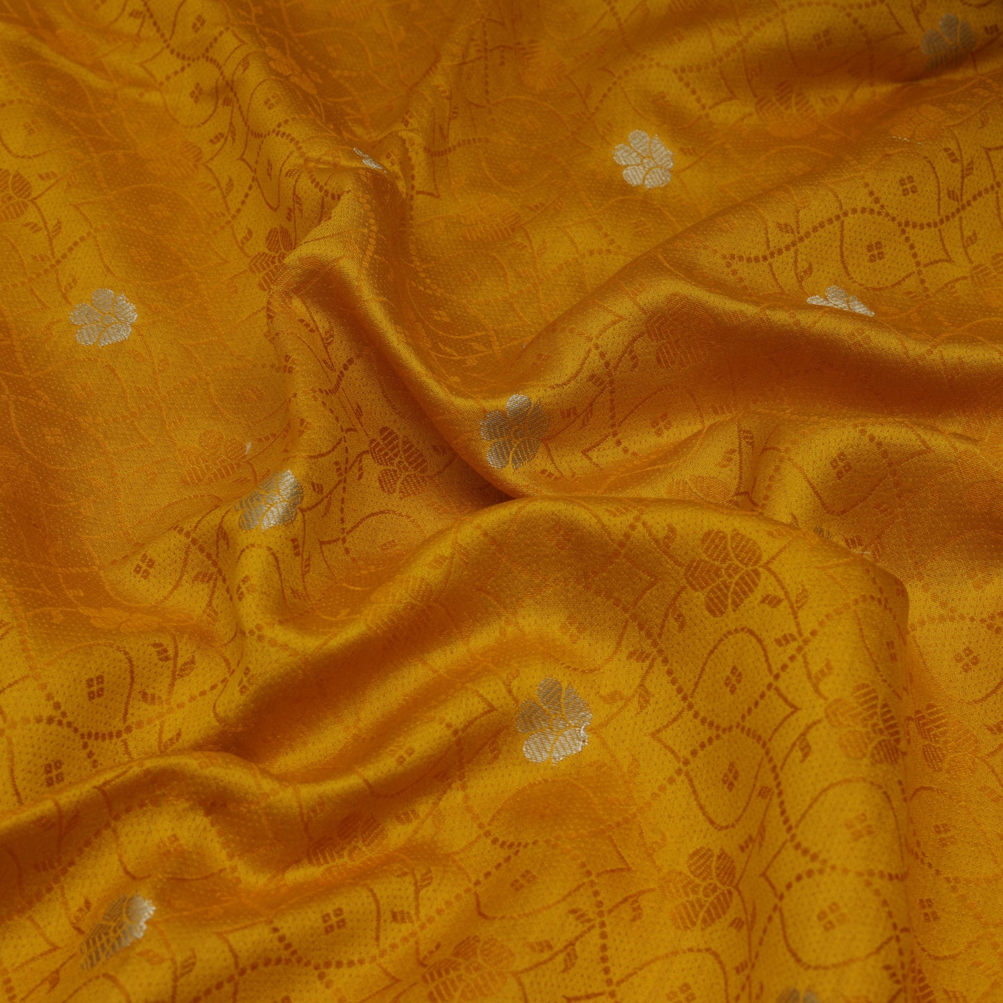 Mustard Color Brocade Fabric