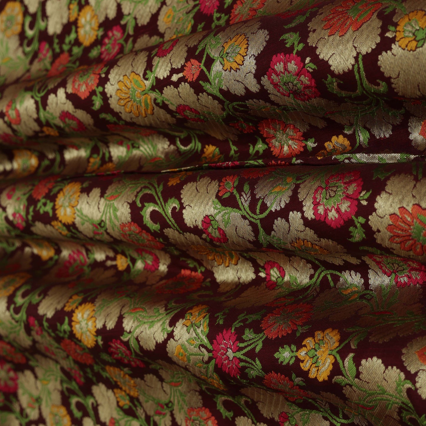 Mehroon Color Meena KimKhab Fabric