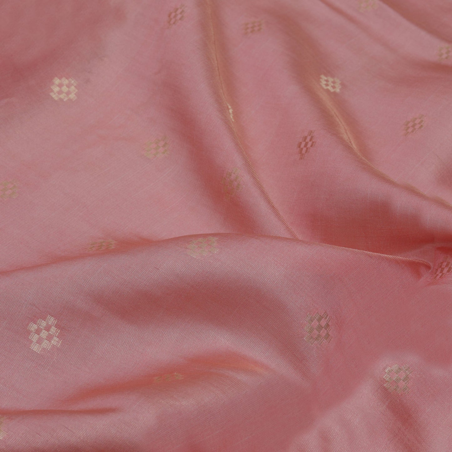 Peach Color Tissue Booti Fabric