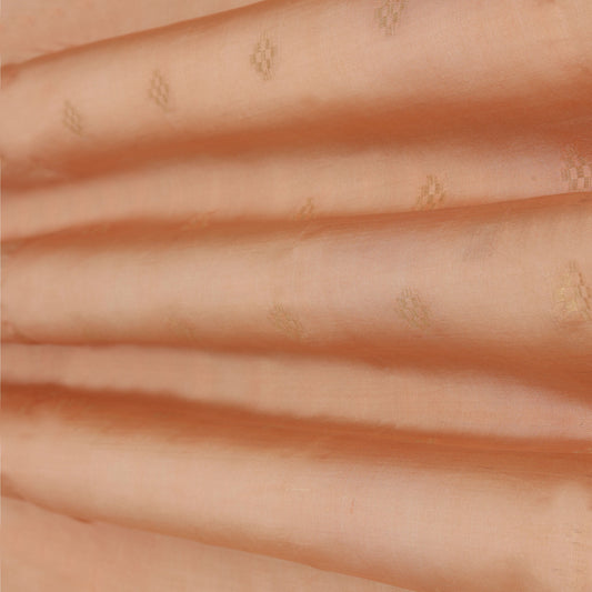 Peach Color Tissue Booti Fabric