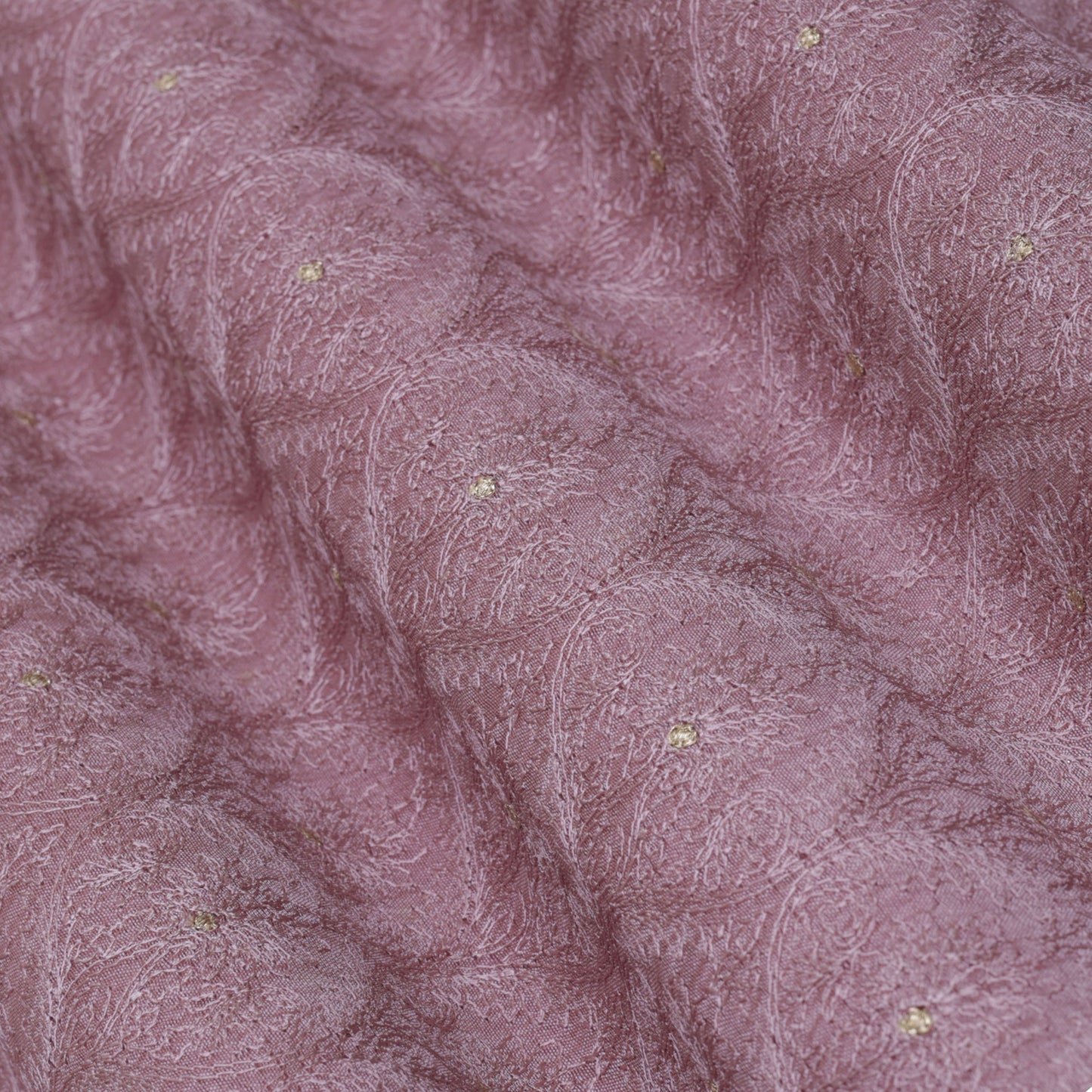 ONION Color Katan Dupion Silk Embroidery Fabric