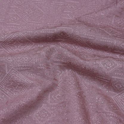 ONION Color Katan Munga Silk embroidery Fabric