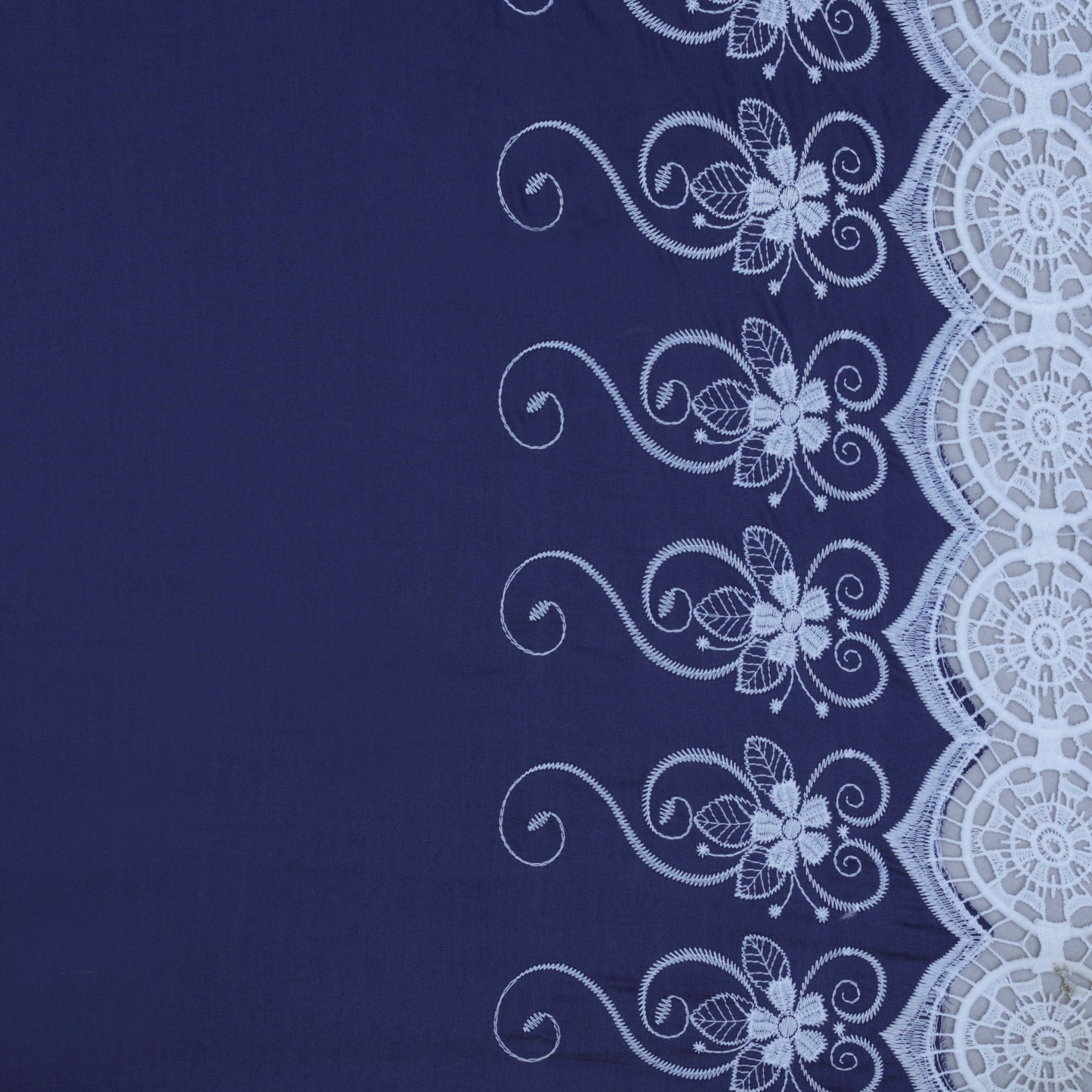 Denim Embroidery Fabric