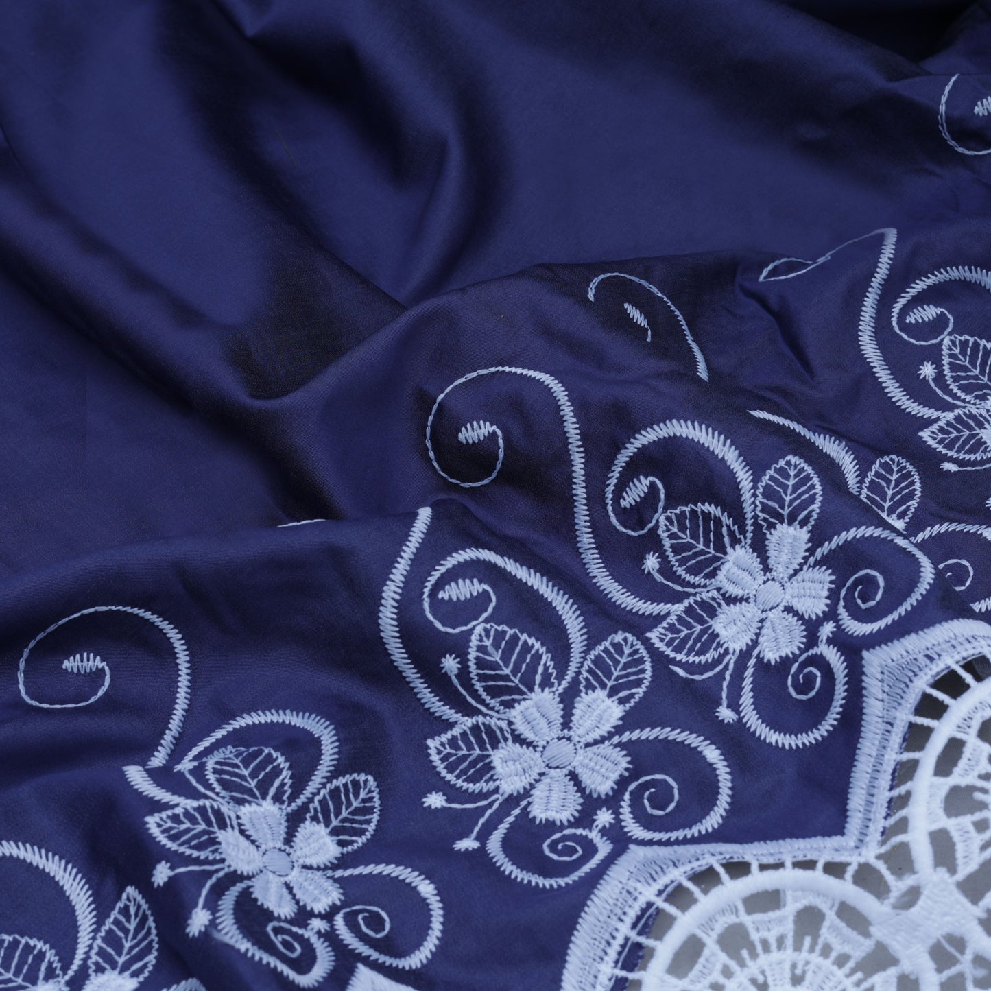 Denim Embroidery Fabric