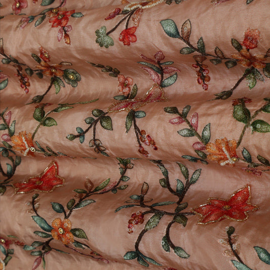 Multi-Color HABUTAI POSITION PRINT Embroidery Fabric