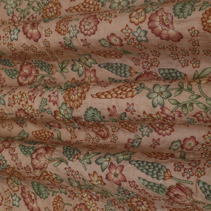 Multi-Color MUSLIN POSITION PRINT Embroidery Fabric