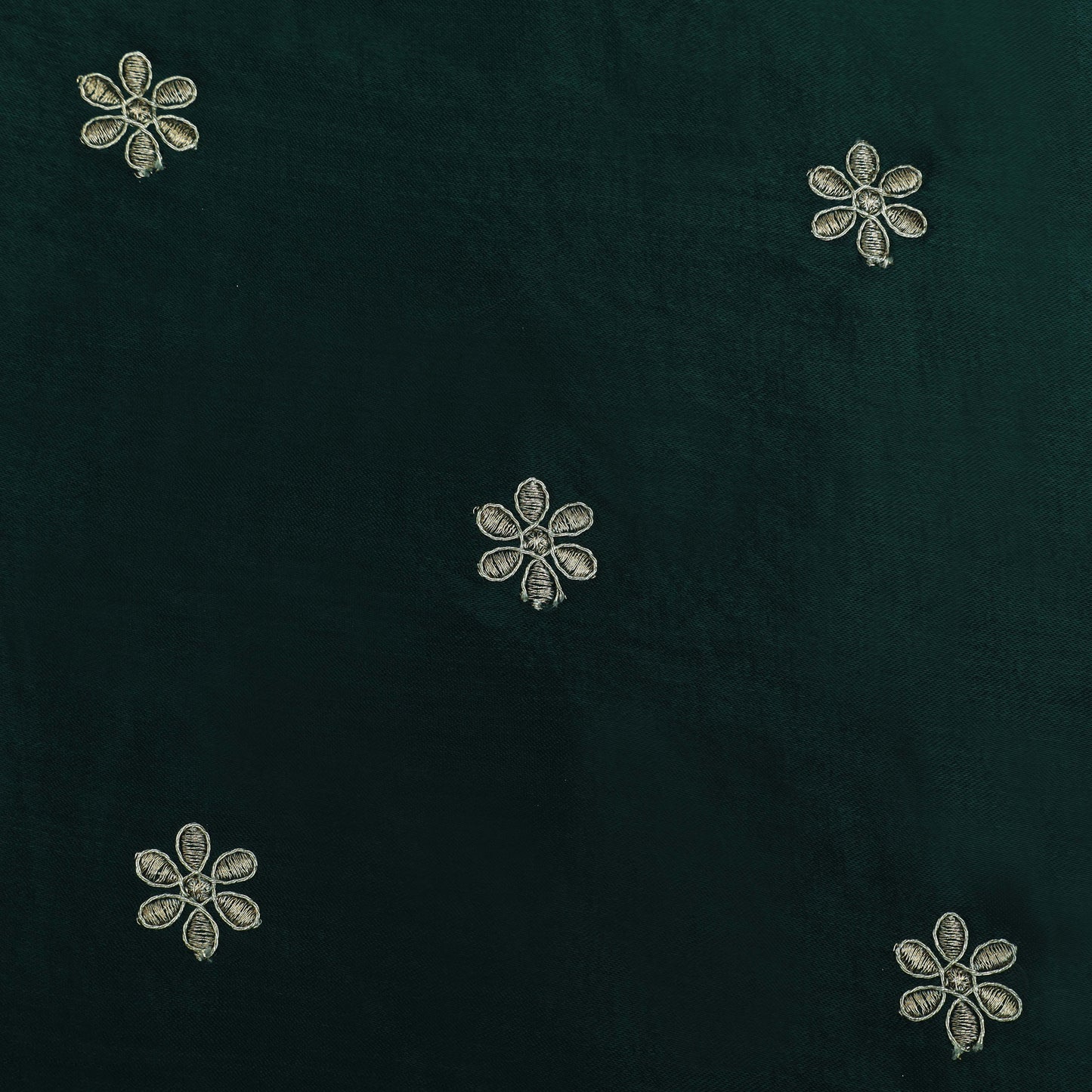 Green Color Gajji Silk Booti Fabric