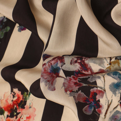 Multi Color Crepe Hydra Print Fabric