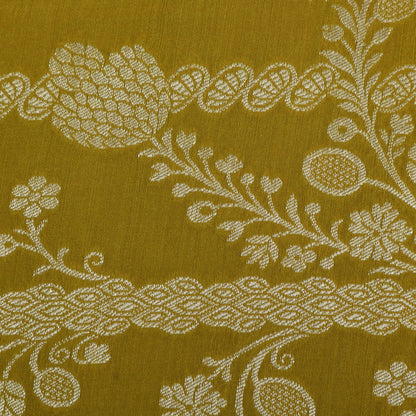 Mehndi Green Color Munga Brocade Fabric