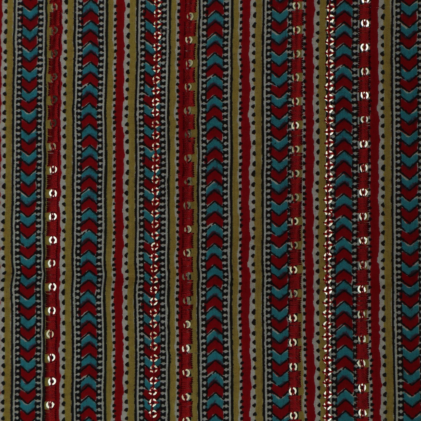 Multi-Color Cotton Print Sequence Fabric