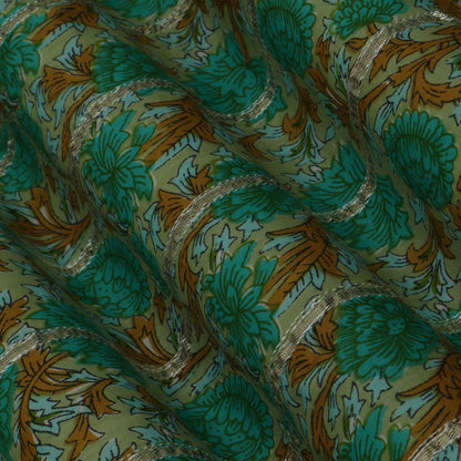 Colored Cotton Print Gota Work Fabric