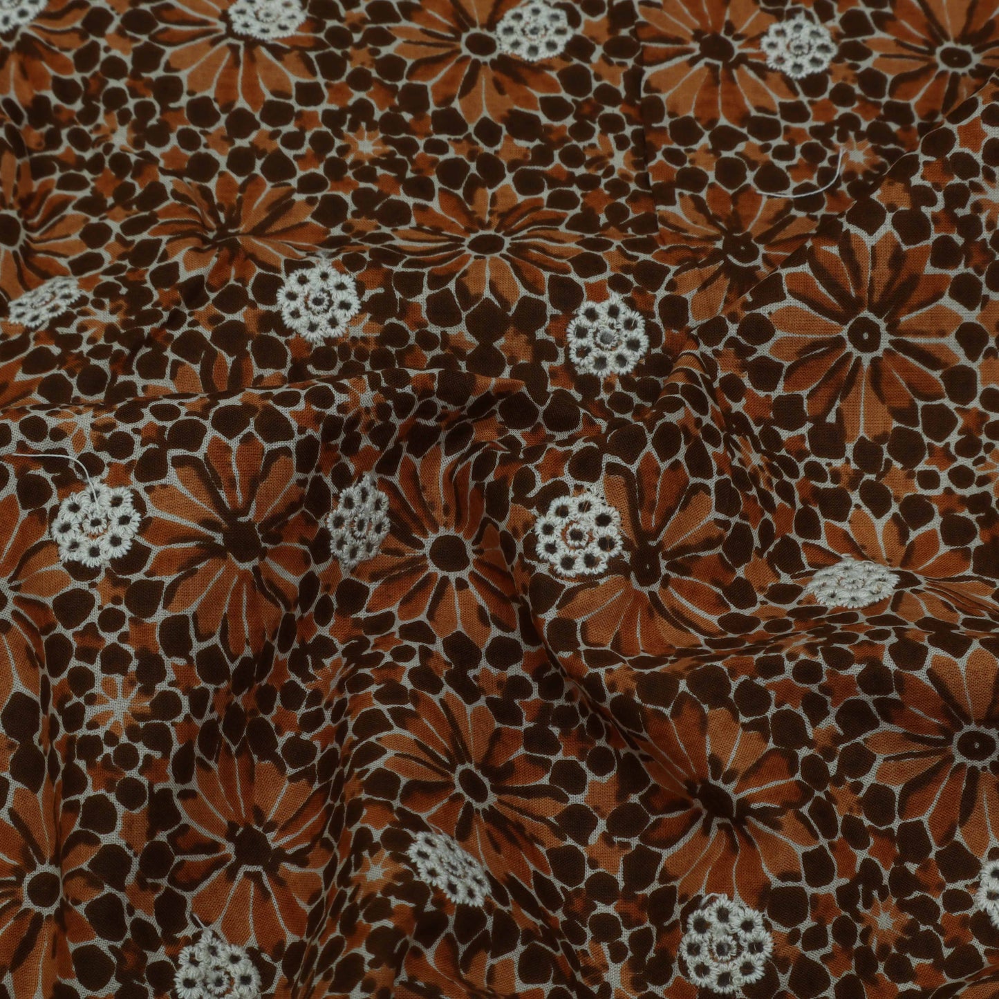 Multi-Color Cotton Chikan Print Fabric