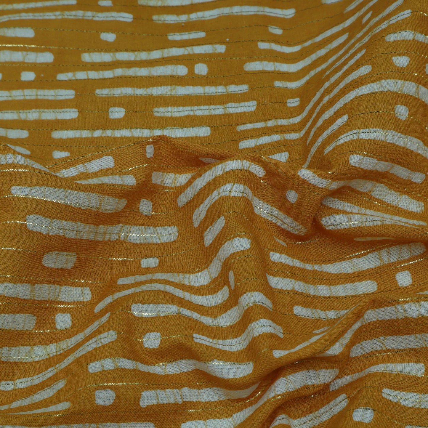 Cotton Lurex Batik Print Fabric