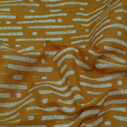 Cotton Lurex Batik Print Fabric