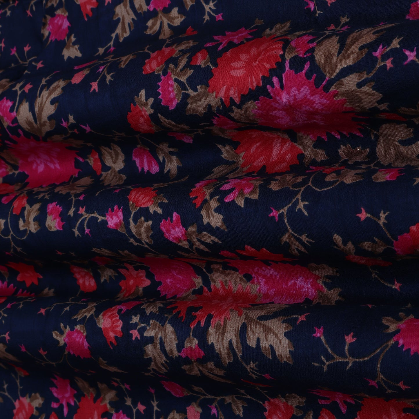 Slub Chanderi Print Fabric