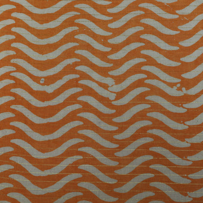 PEACH Color Cotton Jaquard Batik Print Fabric